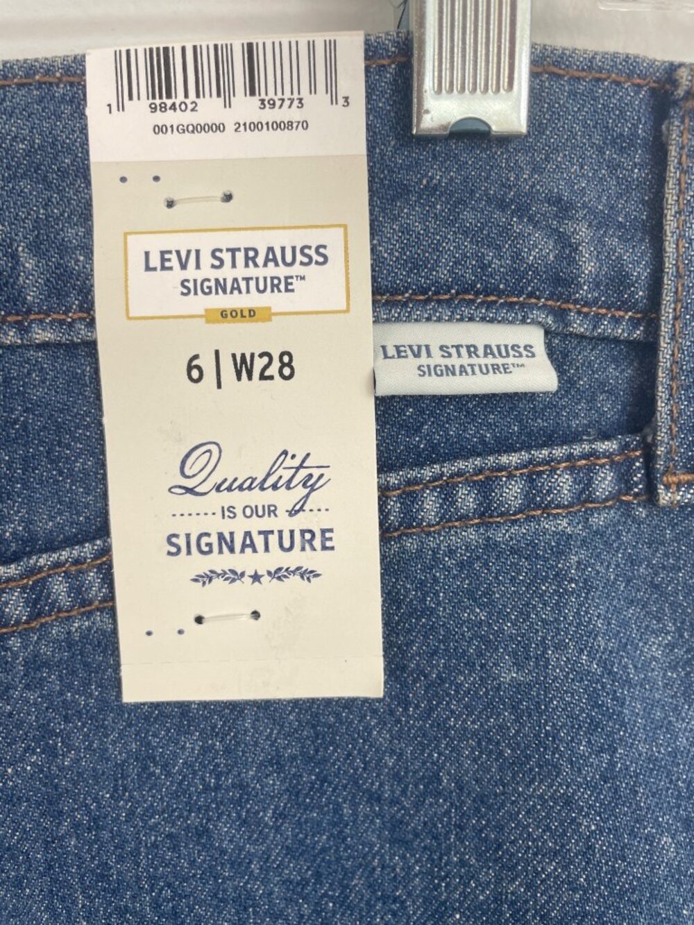 Levi Strauss Signature Denim Maxi Skirt Women’s 6 W28 Mid Rise Comfort Stretch - Picture 6 of 12